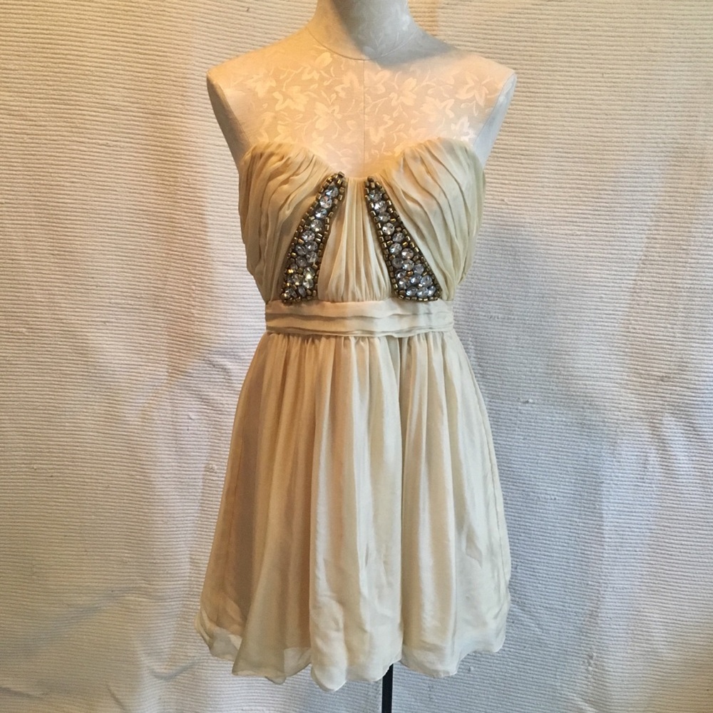 ABS LAST CHANCE Glam Embellished Strapless Dress - Picture 2 of 8